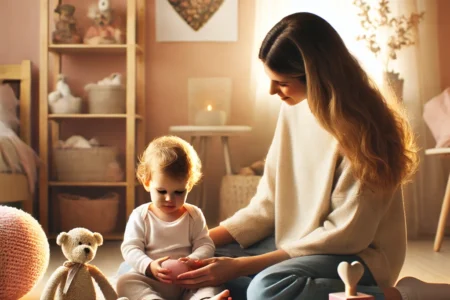 Uma mãe ensinando ao seu filhos os 4 pilares.